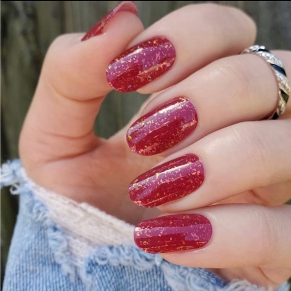 *Retired* Color Street: All Fired Up Red Orange Gold Glitter Fall Christmas - Picture 5 of 16